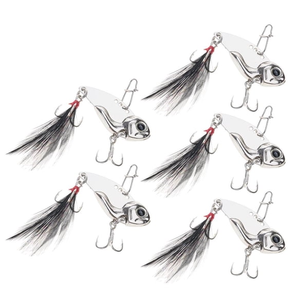 Yihuala 5Pcs Artificial Baits Spoon Lures Trolling Swimbait Metal Jigs Spoon Lure Spoon Fishing Lure Fishing Tackle