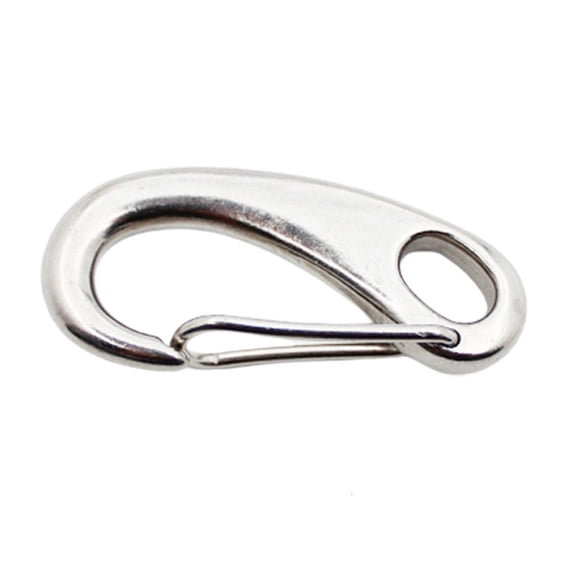 Yihuala 5Pcs Stainless Steel Spring Hook Quick Links Carabiner Eggs Shape Quick Release Hook Multiuse Chain Links Connector