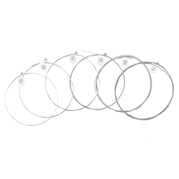 Yihuala 6 Pcs Guitar High Carbon Steel String 6-string Electric Guitar Strings Replacement for Beginners Performers