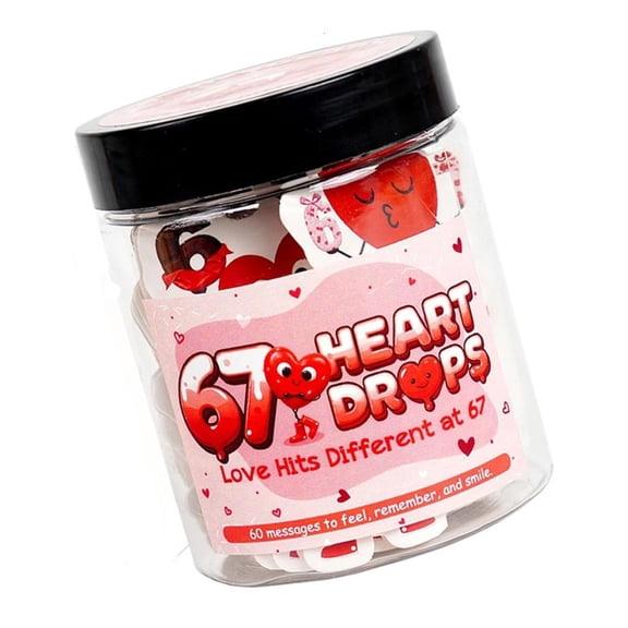 Yihuala 60 Sheets Genuine Encouragement Cards with Love Themed Note Storage Jar Handmade Valentines Day for Him Her