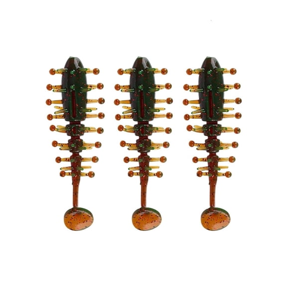Yihuala 60mm/100mm Soft Swimming T Tail Baits, Slow Sinking Lures Soft Flexible Lures Swimbaits Simulation Baits T Shape Tail