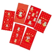 Yihuala 6Pcs 2025 Snake Zodiacs Redness Envelopes Hongbao for Chinese New Year Celebration Spring Festival Money Packets