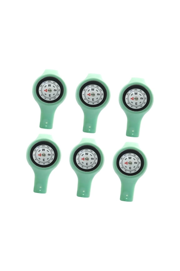 6Pcs Adjustable Strap Wearable Compasses Clear Display Outdoor Compasses Watches For Students Travelers Hiker Enduring