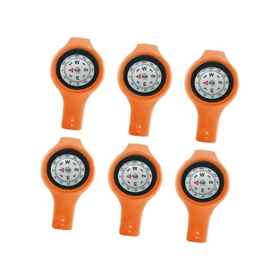 Yihuala 6Pcs Adjustable Strap Wearable Compasses Clear Display Outdoor Compasses Watches For Students Travelers Hiker Enduring