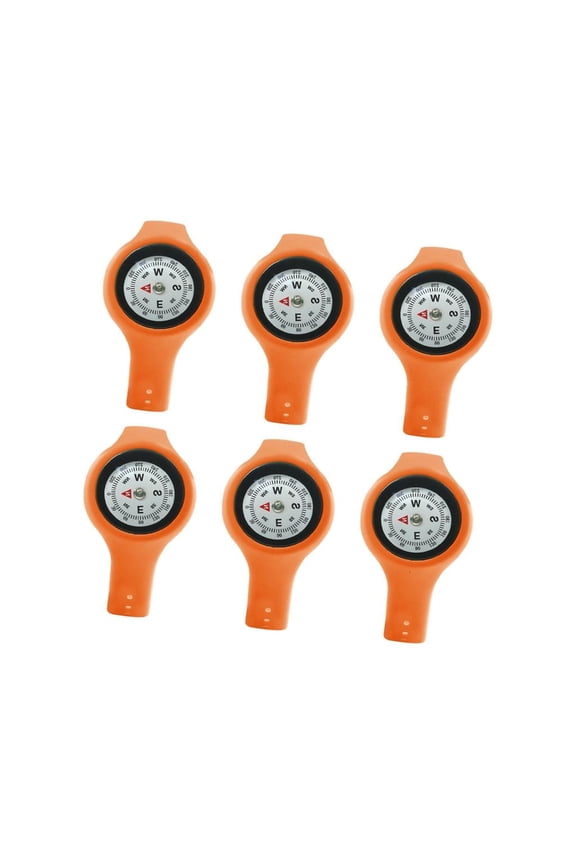 6Pcs Adjustable Strap Wearable Compasses Clear Display Outdoor Compasses Watches For Students Travelers Hiker Enduring