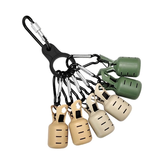 Yihuala 6Pcs Squid Jigs Baits Protector Squid Jigs Hook Protector Case Fishing Tool Squid Jigs Covers Protector with Carabiner