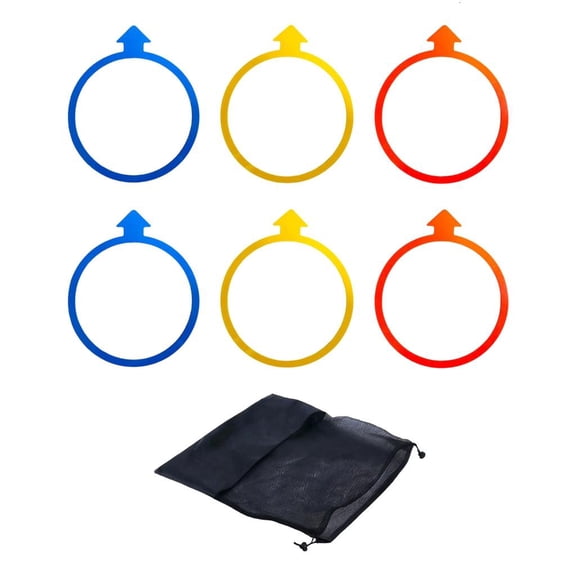 Yihuala 6lotsFootball Agility Training Rings Portables Soccer Speed Rings Set Football Sport Training Equipment for