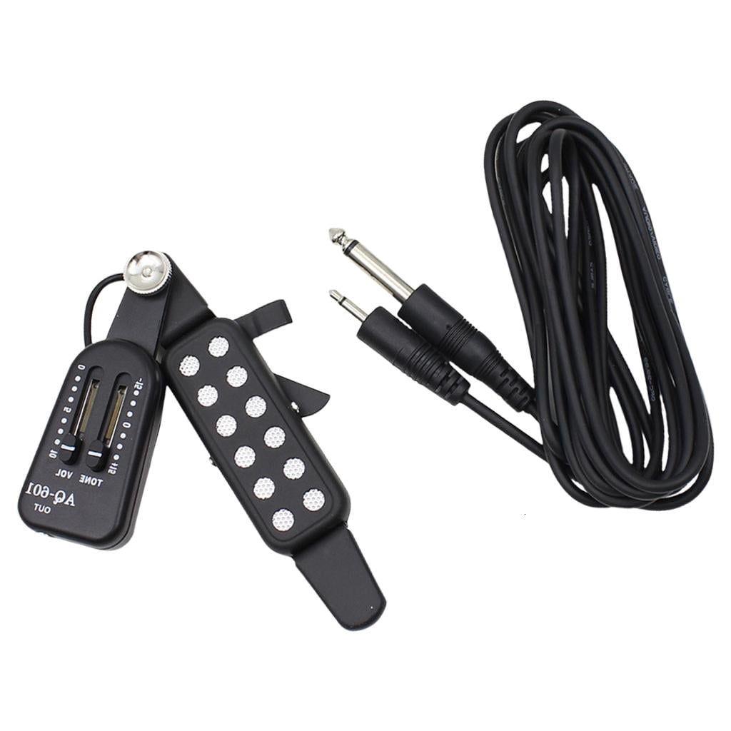 Yihuala Acoustic Guitar Pickup with Volumes Tone Tuner 12 Sound Hole Pickup Transducer Musical Instruments Accessories