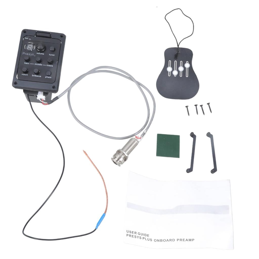 Yihuala Acoustic Guitar Preamp Equalizers Tuner Piezo Pickup Equalizers Systems 201 Acoustic Guitar Equalizers Tuner Piezo Picku