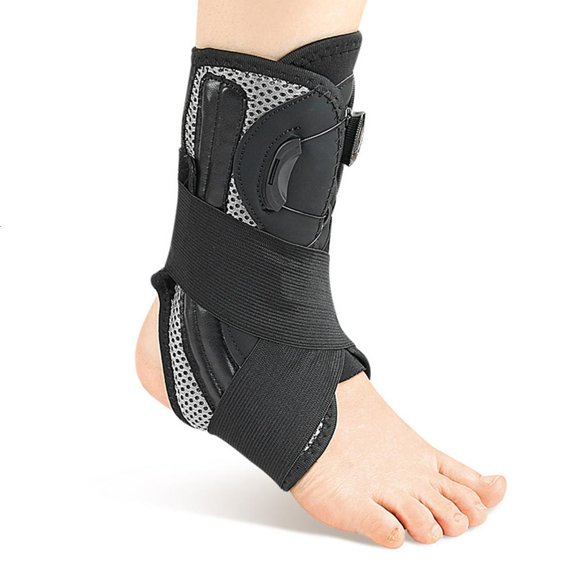 Yihuala Adjustable Ankle Shore Brace with Rotational Lockstitch, Breathable Fabric for Basketball Running Gym Injury Preventio