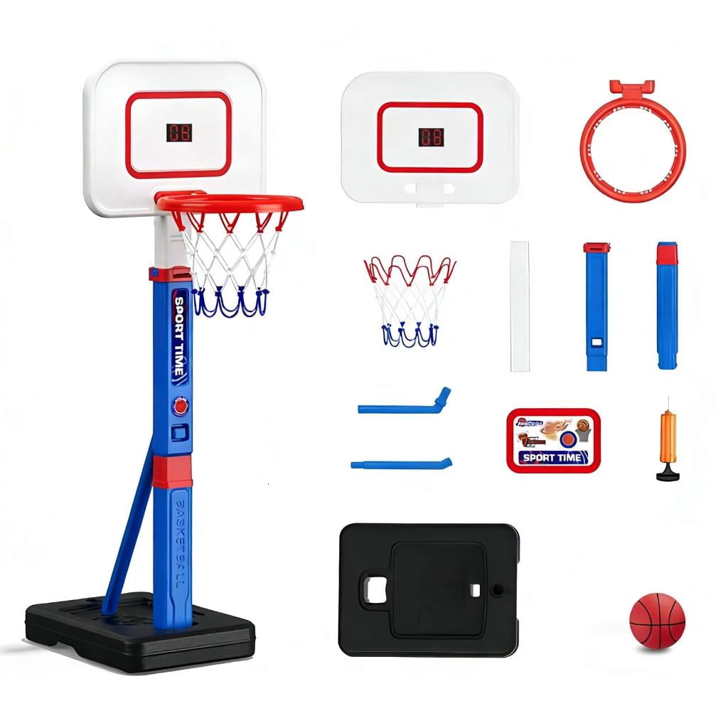 Yihuala Adjustable Basketball Goal Backboard Stand Basketball hoops Indoor Outdoor Toy Outdoor Sports Game Accessories