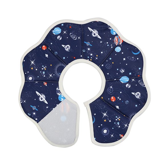 Yihuala Adjustable Cats Neck Cone After Wound Protective Crown Cone Elizabethan Collar Soft Foldab