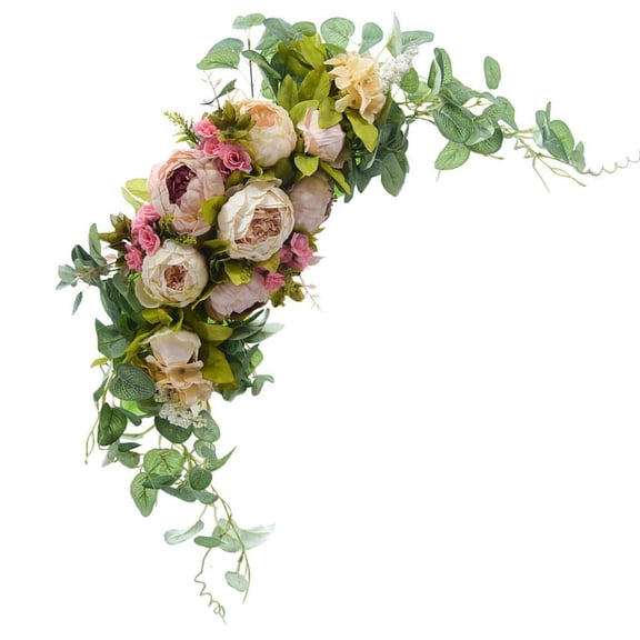 Yihuala Artificial Flower Swag Wedding Welcome Sign Decoration for Wedding Party Reception Backdrops Table Centerpieces
