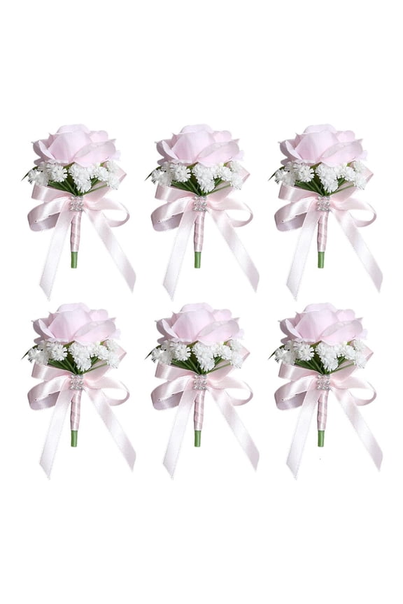 Artificial Rose Pin for Formal Occasion Unique Silk Rose Lapel Flower Unique Corsage Badges for Western Styles Weddings