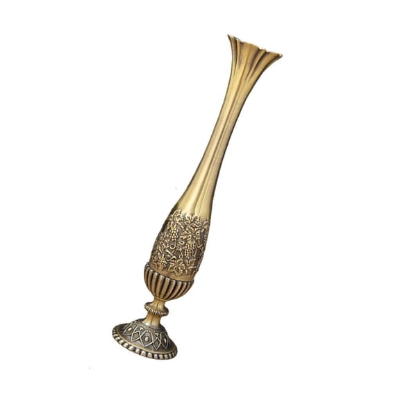 Yihuala Artistic Metal Buds Vases With Delicate Engravings For Flowers Arrangement And Home Centerpieces Decors