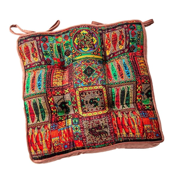 Yihuala Artistic Tribal Print Cushion Pad For Wooden Chairs Indoor Use