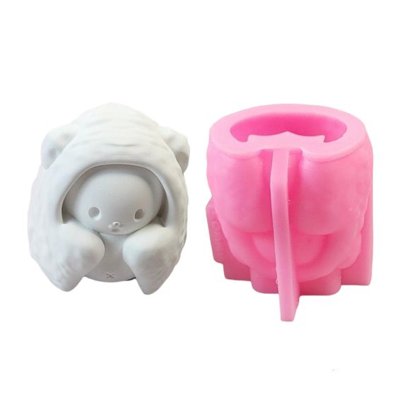 Yihuala Bear Statue Silicone Epoxy Resin for Making Fondant Silicone for Chocolate Candy Baking