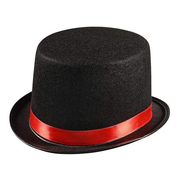 Yihuala Black Fedoras Top Hat Short Brimmed Dress Up Top Hat Surprise for Boyfriend Father Uncle Casual Hat