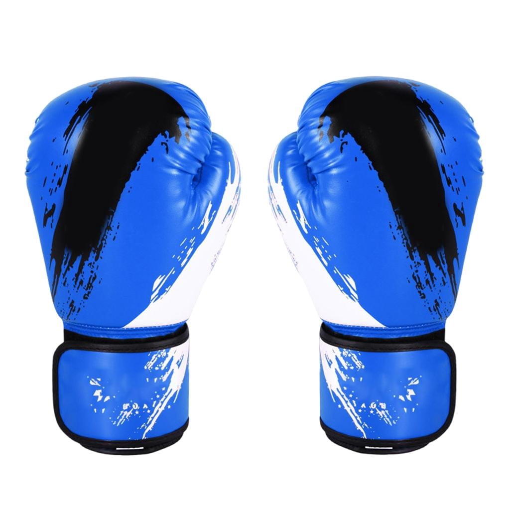 Yihuala Boxing Gloves Kickboxing Gloves with Long Wrist Wrap for Teen Kickboxing Sparring Training Fitness