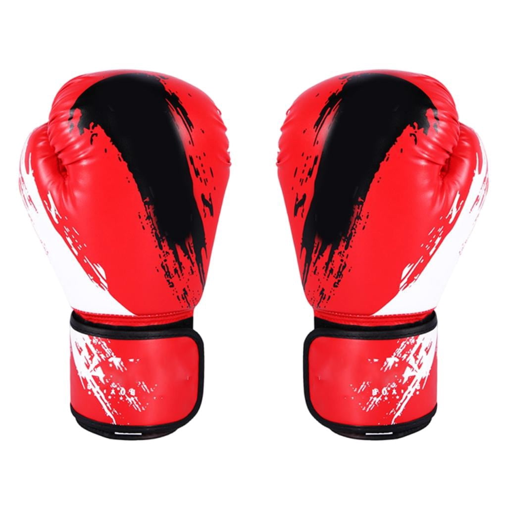 Yihuala Boxing Gloves Kickboxing Gloves with Long Wrist Wrap for Teen Kickboxing Sparring Training Fitness