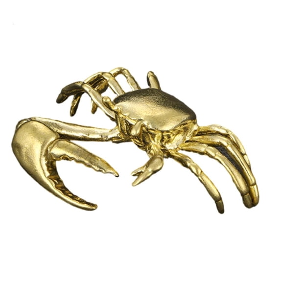 Yihuala Brass Crabs Figurines Animal Statues Shelf Decors Accent Crabs Decorative Objects Tabletop Centerpieces Home Decoration
