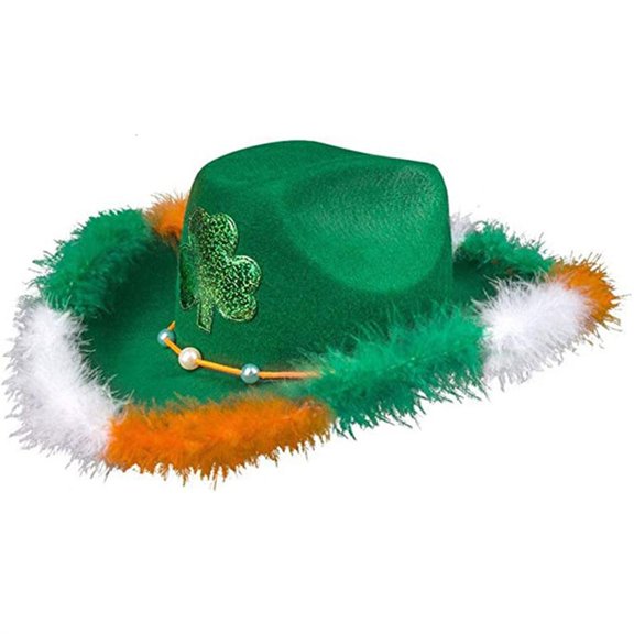 Yihuala Brimmed Fedora Hat St Patrick Day Top Hat Hat Headwear Clothing Accessories Stage Props Costume Hat Party Supplies
