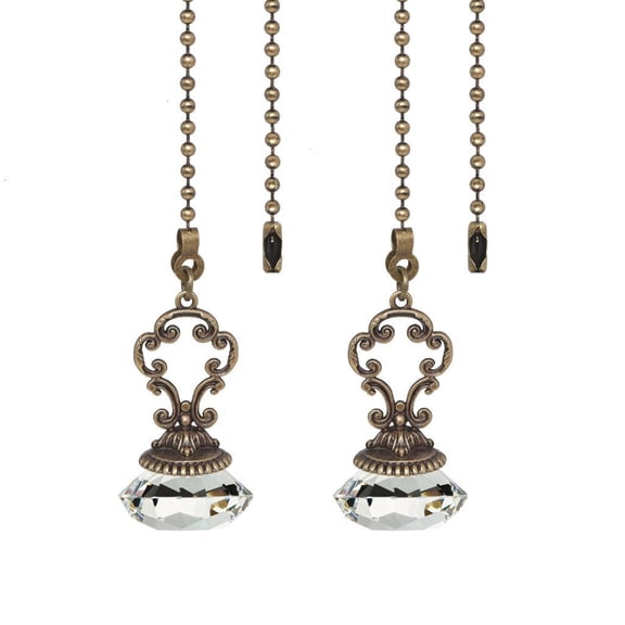 Yihuala Bronze Pendant Necklace Antique Bronze And Crystal Pendants Fan Chain Extender Decorative Lamp Pendants