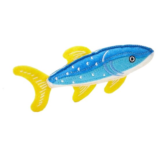 Yihuala Catmint Stuffed Felt Fish Chew Toy For Felines Safe Chewable Design Toy Encourages Pet Instincts
