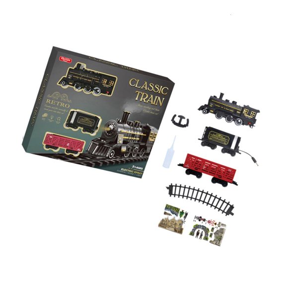 Yihuala Christmas Electric Train Adventure Carriage Track Play Set for Educational Toy Track Set for Cartoon Train