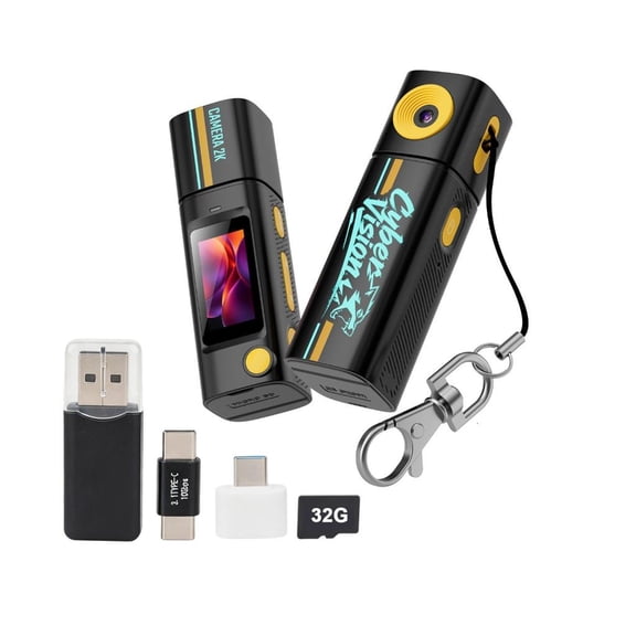 Yihuala Compact 2K Resolution Camera With Adjustable Lens And 400mAh Battery Perfect For Travel