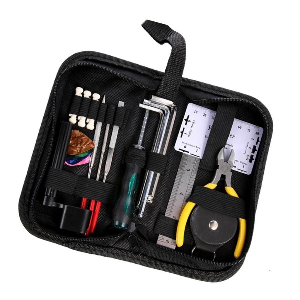 Yihuala Complete String Instrument Repair Set Includes Measurement Files Wrenches Perfect for Guitar Bass Banjo Maintenance