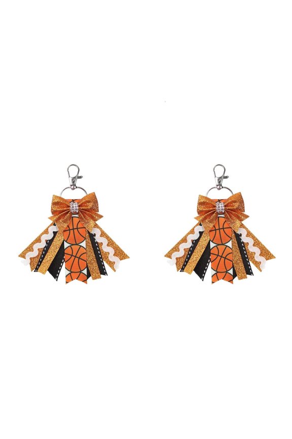 Creative Personalizeds Glitters Cheer Ribbon Bows Keychains Colored Cheer Keychains Pendant Backpacks Decoration Accesso