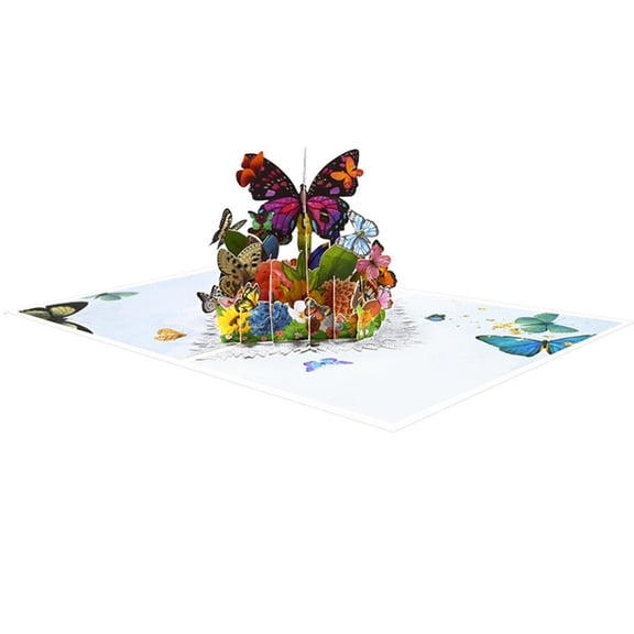 Yihuala Dancing Butterfly 3D Birthday Flower Card For Birthday Exploding Cards Flower Theme Card 3D Popup Greeting Cards