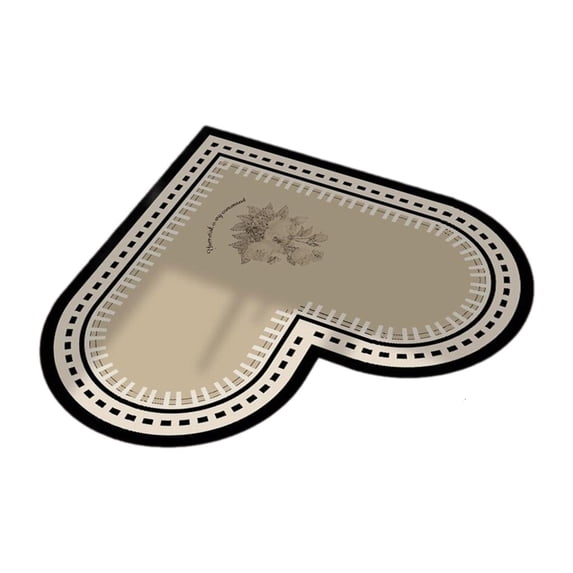 Heart Kitchen Rugs Yihuala Decorative Heart Kitchen Mats with AntiSlip Features Oil PVC ...