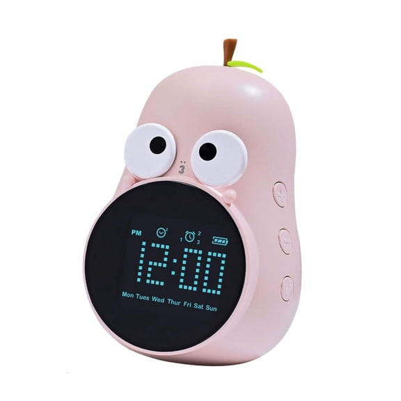 Yihuala Desk Alarm Clock With 3 Alarms Pear Shape And Temperature Display Multi Function Suitable For Home Or Travel Use