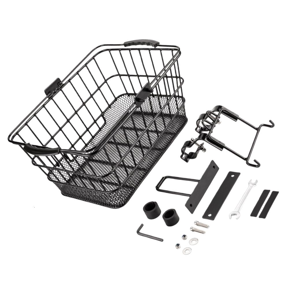 Yihuala Detachable Front Bike Basket Electric Bikes Storage Basket Cycling Bike Wire Baskets for Road Bikes Travel Easy Assembly