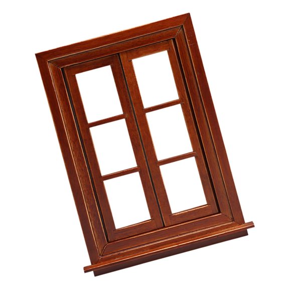 Yihuala Detailed Miniature Window Frame Model Figure For Doll House Accessory Wide Double Opening Design For Collecto