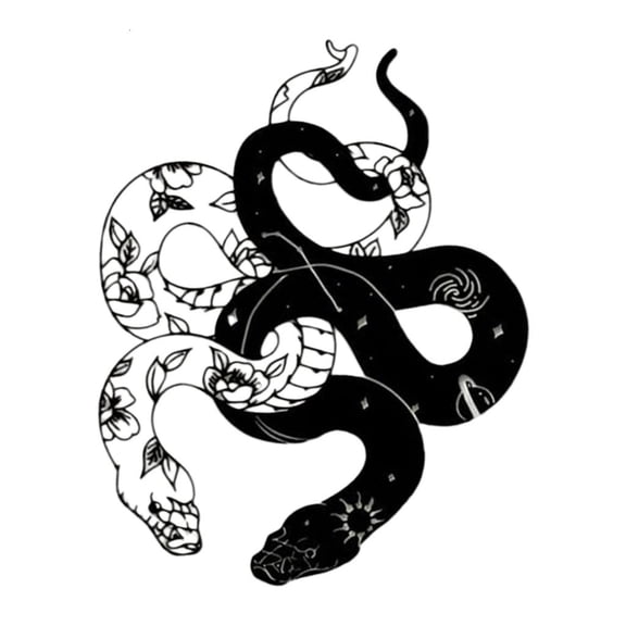 Yihuala Durability Black Iron Metal Wall Hanging with Two Headed Snake for Modern Classical Home and Decoration
