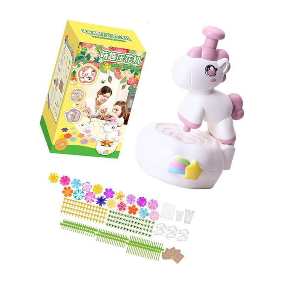 Yihuala Educational Floral Press Machine Toy Flower Maker Craft Kits Toy For Creativity and Fine Motor Skill