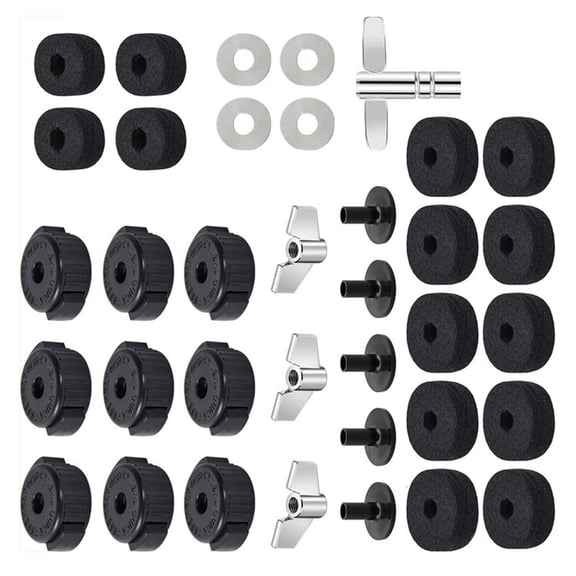 Yihuala Essential Percussion Accessories 36 Piece Group Contains Felts Wing Connectors Washers Sleeves And For Consistent Re