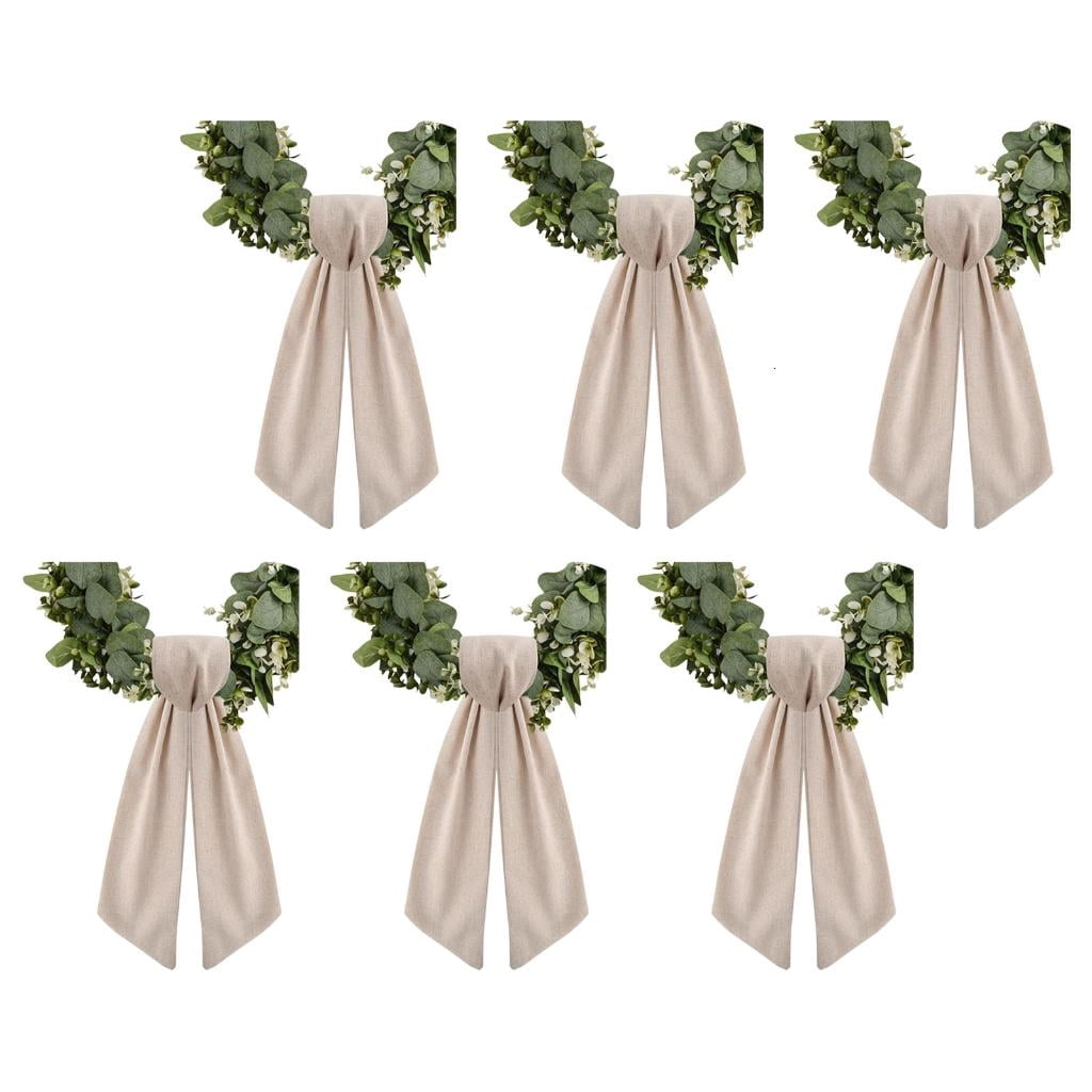 Yihuala Extra Long 122Cm Wreath Sashes Ribbon For Holiday Decorations Polyester Materials Perfect For Christmas And Thanksgiving