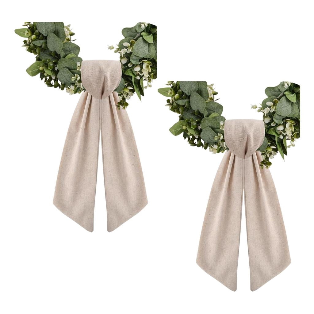 Yihuala Extra Long 122Cm Wreath Sashes Ribbon For Holiday Decorations Polyester Materials Perfect For Christmas And Thanksgiving