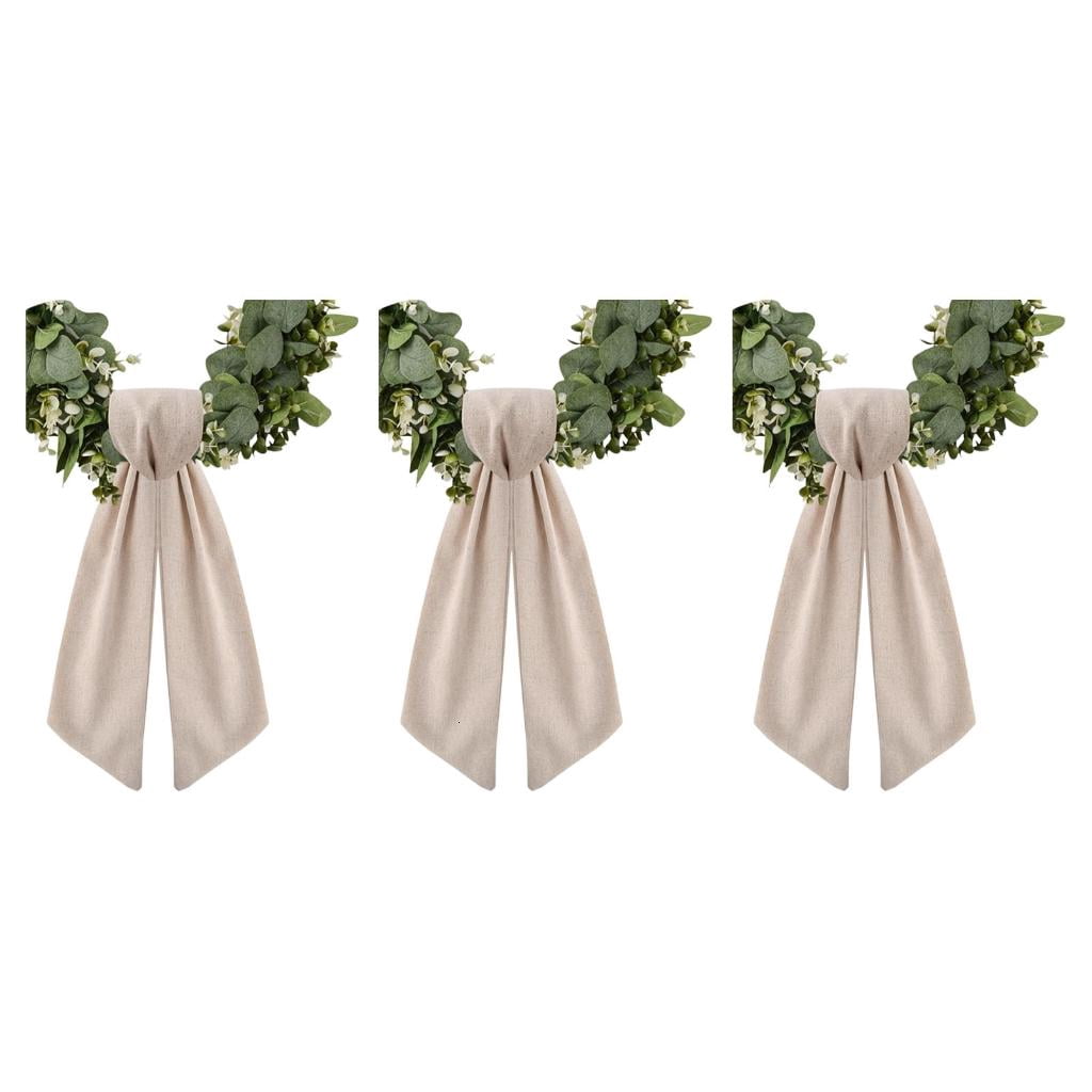 Yihuala Extra Long 122Cm Wreath Sashes Ribbon For Holiday Decorations Polyester Materials Perfect For Christmas And Thanksgiving