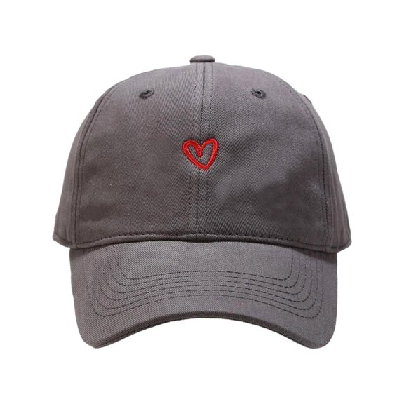 Yihuala Fashion Heart Pattern Baseball Cap Adjustable Size Women Sunproof Snapbacks Hat For Teens Hiking Running Daily Use