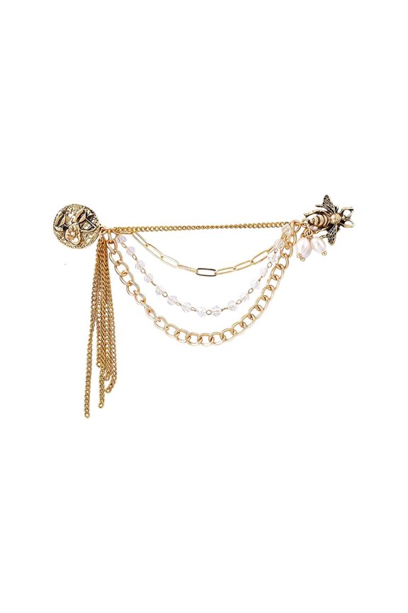 Fashionable Shell Brooch Pair Metal Suit Pin For Jackets Formal Gatherings Photo Props