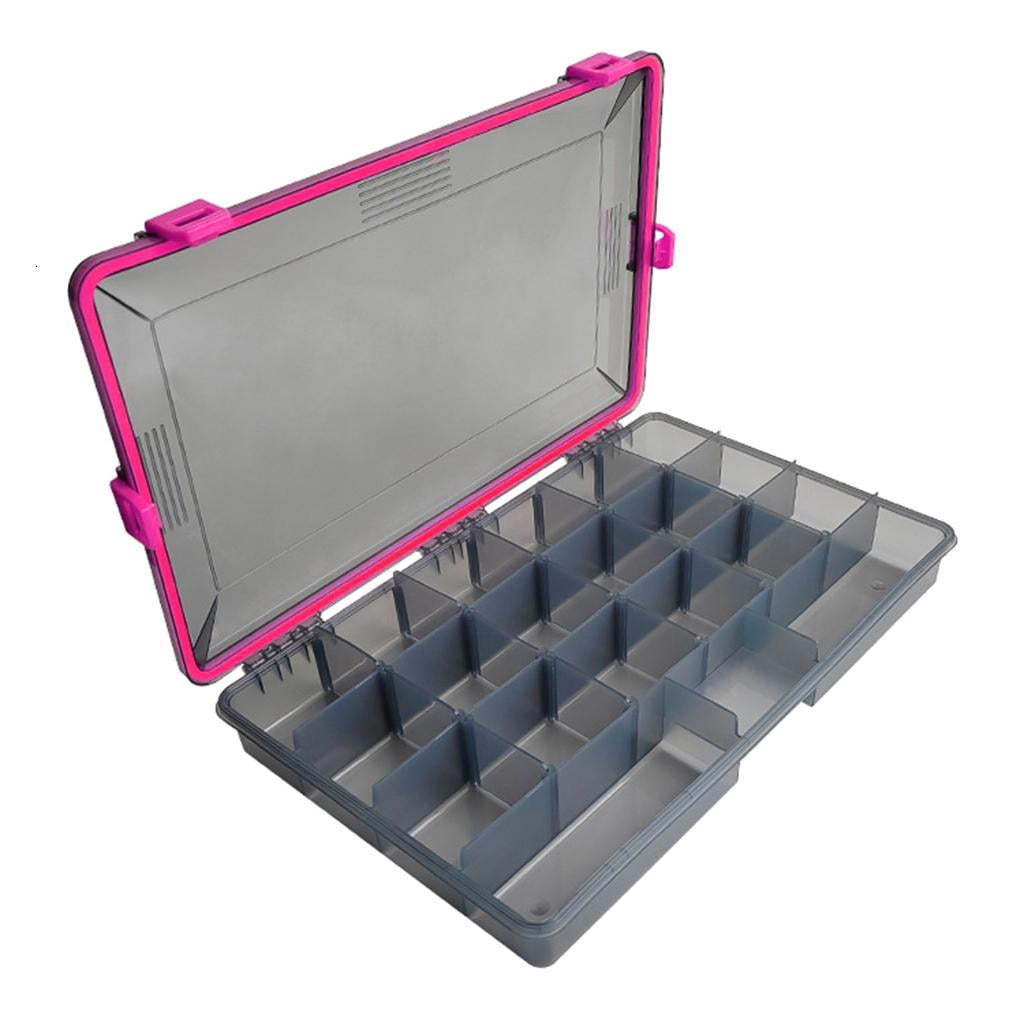 Yihuala Fish Baits Storage Case with Detachable Compartments Grids Fishing Tackle Carry Box Seal Water Fishing Tackle Box