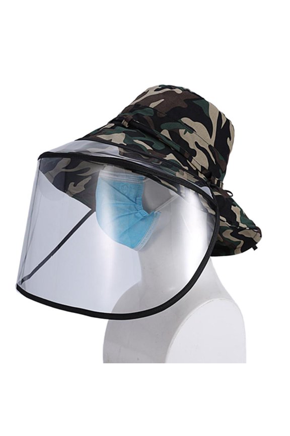 Fisherman Cap with Removable Anti-splash Bucket Hat SunHats UvProtection Wide Brim Fisherman Hat