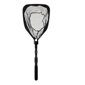 Yihuala Fishing Net Dip Net Fish Landing Net Safe Fish Net Dip Net EVA Handle Knotless Rubber Fishing Net