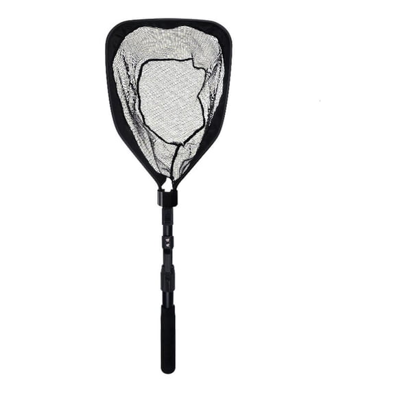 Yihuala Fishing Net Dip Net Fish Landing Net Safe Fish Net Dip Net EVA Handle Knotless Rubber Fishing Net