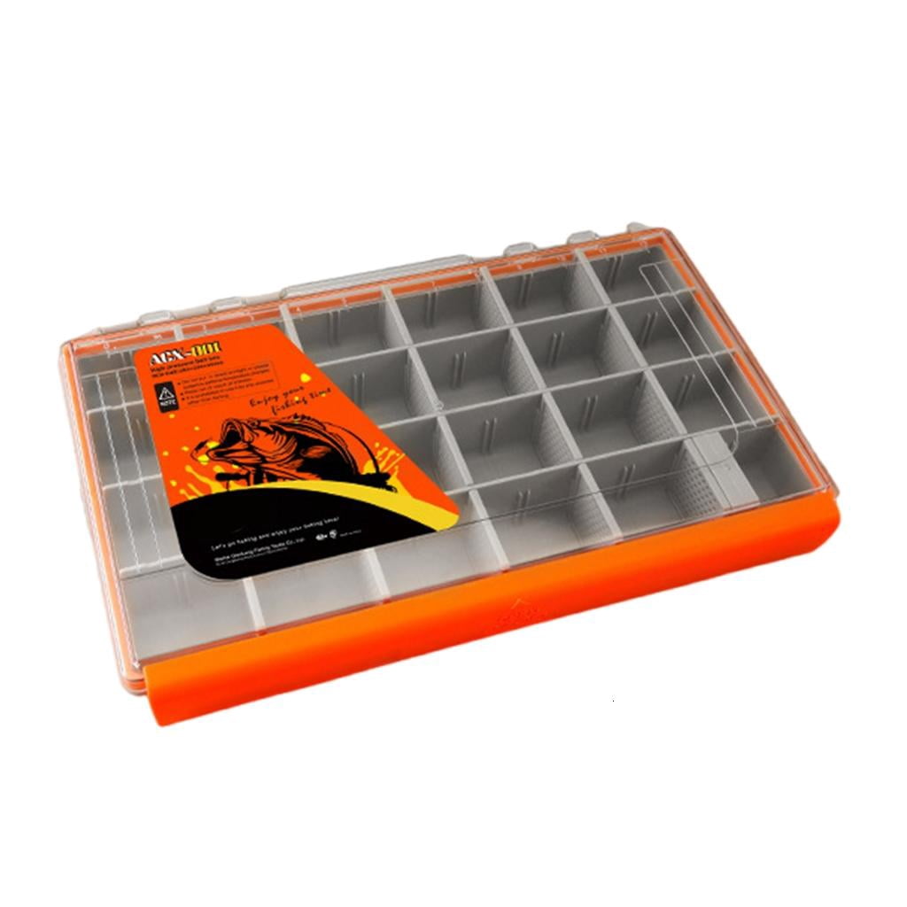 Yihuala Fishing Tackle Box Lures Storage Box Organizers with Removable Dividers Portable Storage Tray Lures Organizers